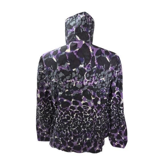 Chico’s Zenergy Purple Print Zip Jacket Size 3 Excellent - Picture 2 of 6